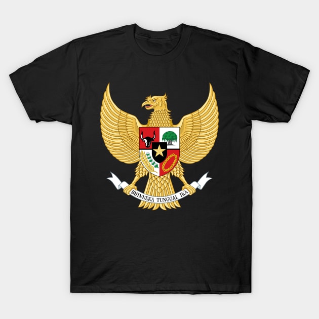 National emblem of Indonesia Garuda Pancasila T-Shirt by Flags of the World